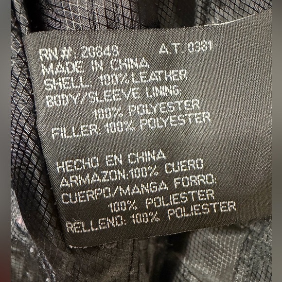 Phase Two size L Men's Black Leather Jacket - Picture 9 of 13